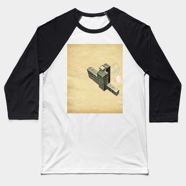 The Modern World Baseball T-Shirt by Cassia